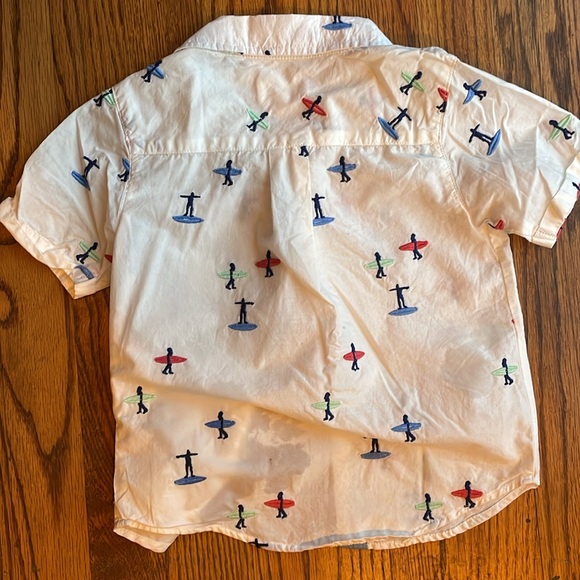 Boys Surf Motif Button Down - Picture 2 of 3